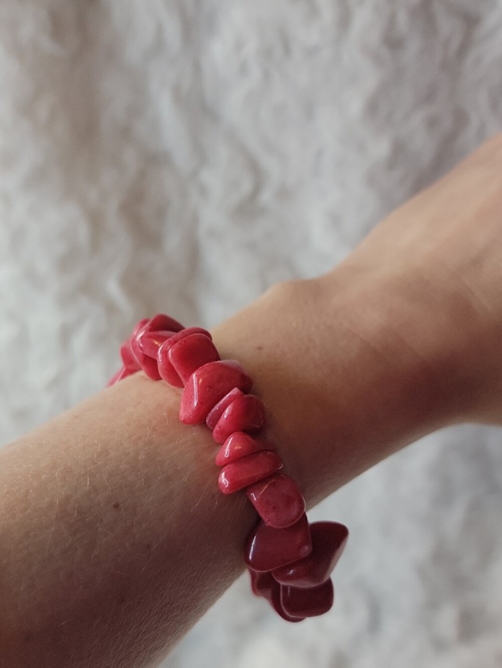 Pink Thulite Stretch Bracelet - Picture 4 of 6